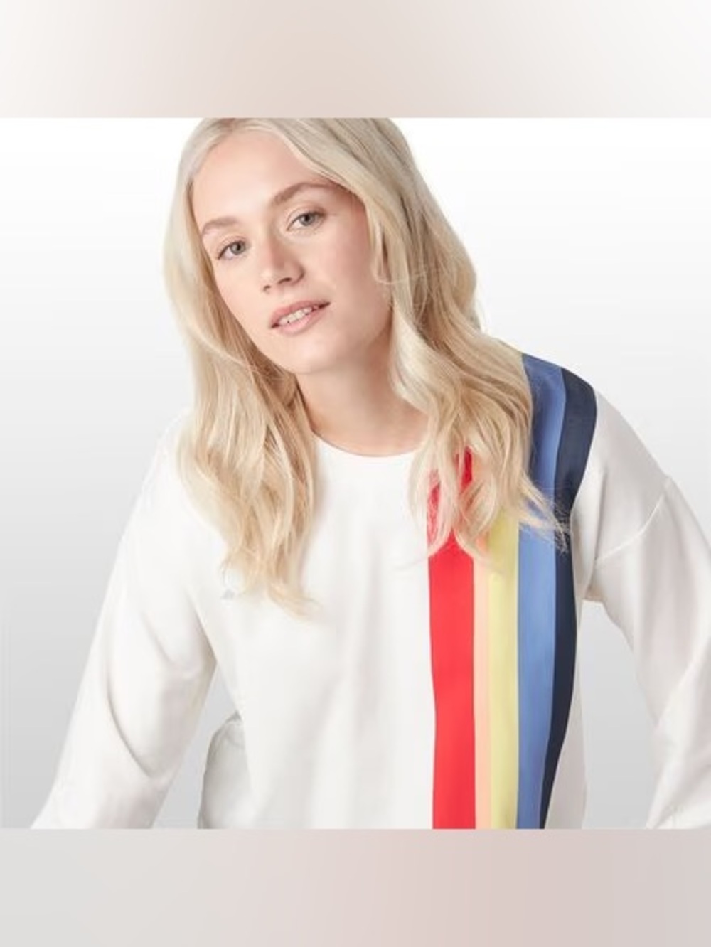 Marine Layer Printed Tate Crop Sweatshirt — Rainbow